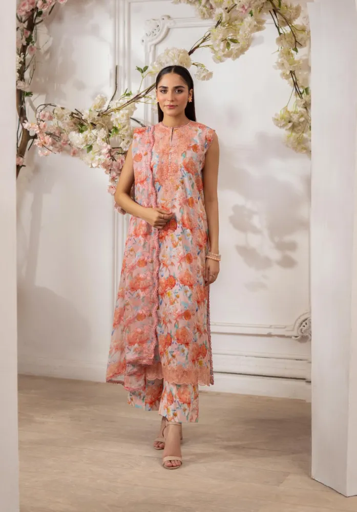 Gulljee Ziva Embroidered Digital Printed Lawn - Shopemart 1