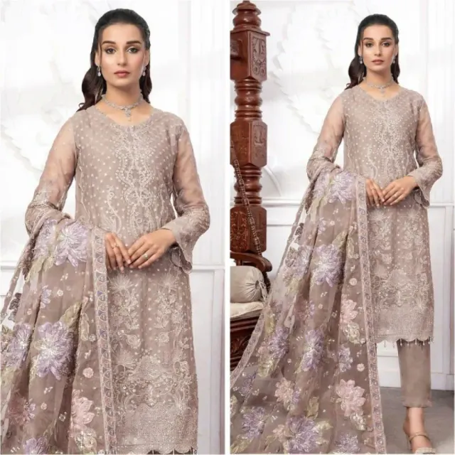 Georgette Semi Stitched Salwar Suit - Shopemart 1