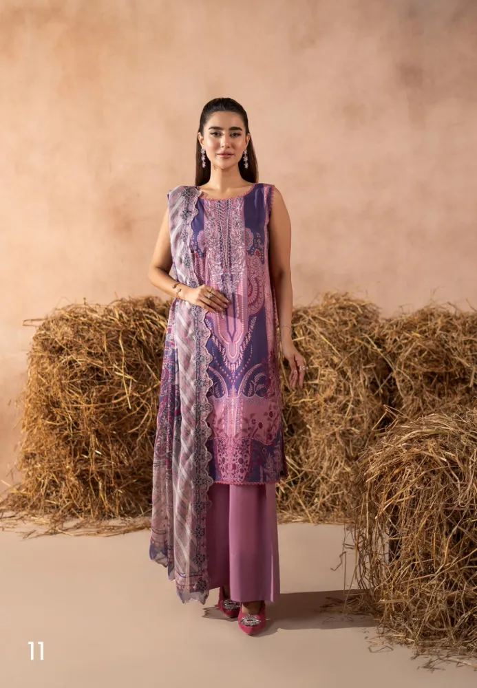 GullJee Rang Pasand Embroidery Lawn - Shopemart 1