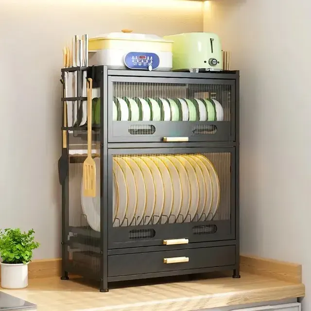 Kitchen Countertop with Drawers Dish Cabinet
