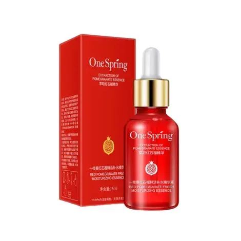 One Spring Red Pomegranate Fresh Mositurizing Essence 15ml — ONE SPRING face serum