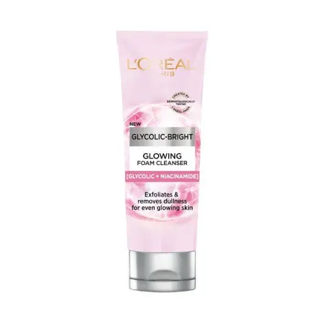 L'Oreal Glycolic Bright Glowing Foam Cleanser 100ml — LOREAL face serum