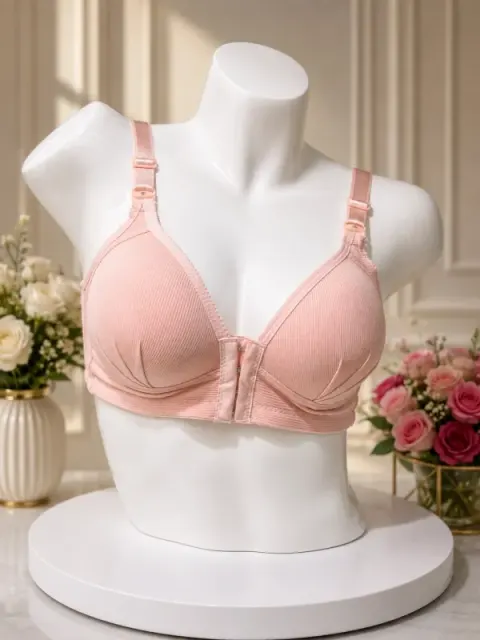 Front Closure Full Coverage Wide Strap Comfort Bra - Shopemart 1