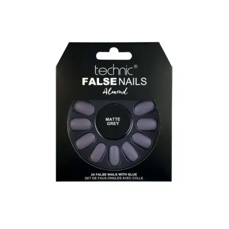 Technic 24 False Nails Almond - Matte Grey — TECHNIC beauty product