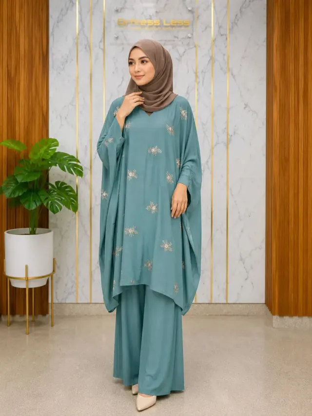 Casual Embroidered Kaftan Set – Premium CEY Fabric - Shopemart