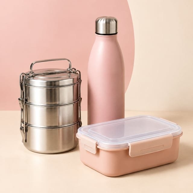 Tiffin Box & Water Bottle