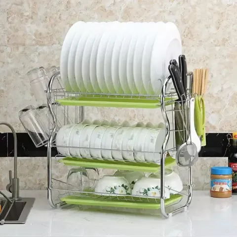 3 Layer Dish Drainer Rack