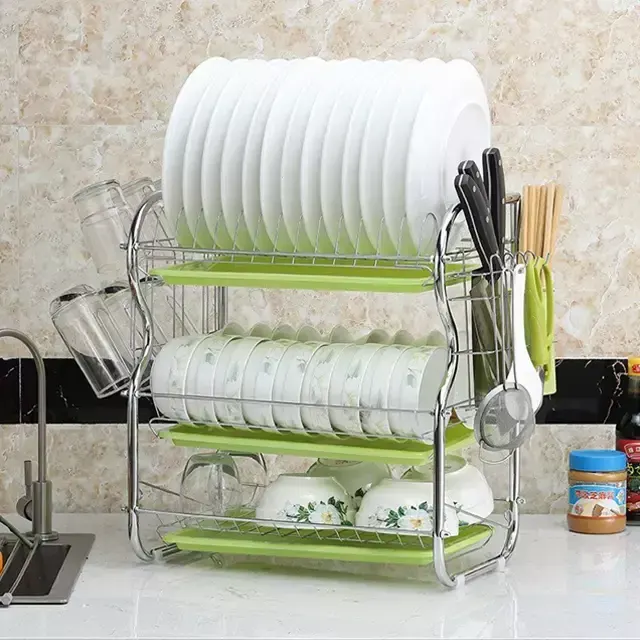 3 Layer Dish Drainer Rack
