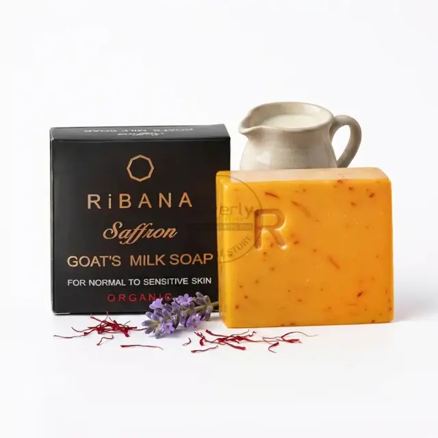 RiBANA Saffron Goat Milk Glow Soap for Dark Spots & Uneven Tone - 110gm — Ribana