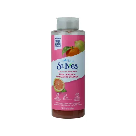 Stives Pink Lemon & Mandarin Orange Exfoliating Body Wash 450ml — STIVES body care product
