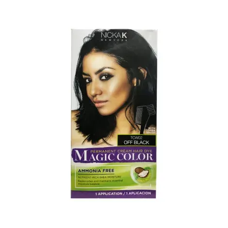 Nicka K Permanent Cream Hair Dye Magic Color - TCW02 Off Black — NICKA K hair care product