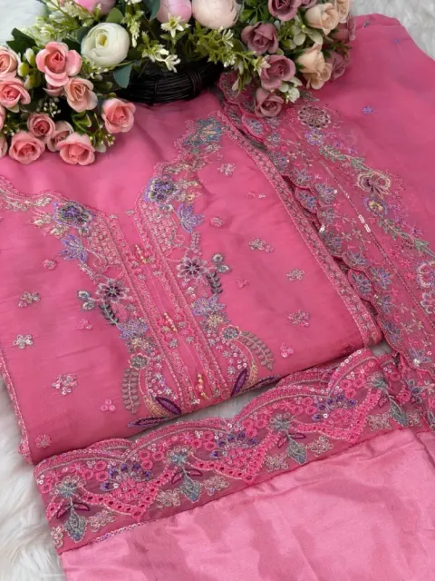 Premium Embroidered Star Georgette 4-Piece For Women - Shopemart 1