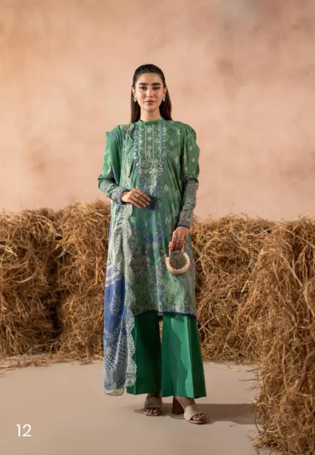 GullJee Rang Pasand Embroidery Lawn - Shopemart 1