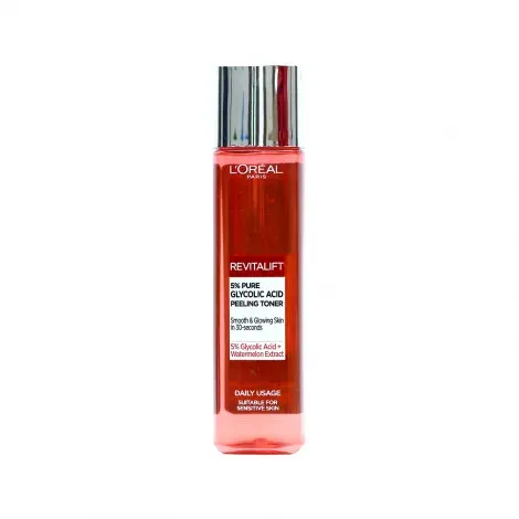 LOreal Revitalift 5% Pure Glycolic Acid Peeling Toner 180ml — LOREAL face serum