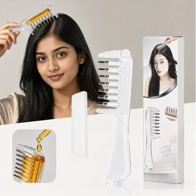Refillable Scalp Oil Applicator Comb