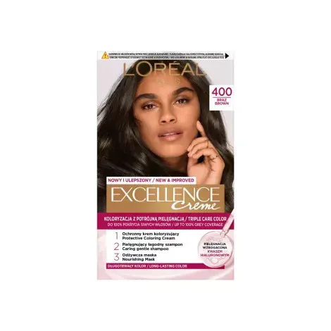 L'Oreal Excellence Creme Triple Care Color - 400 Brown — LOREAL beauty product