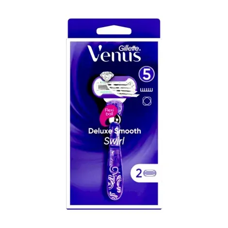 Gillette Venus Flexi Ball Deluxe Smooth Swirl Razor 2 Blades — GILLETTE grooming product