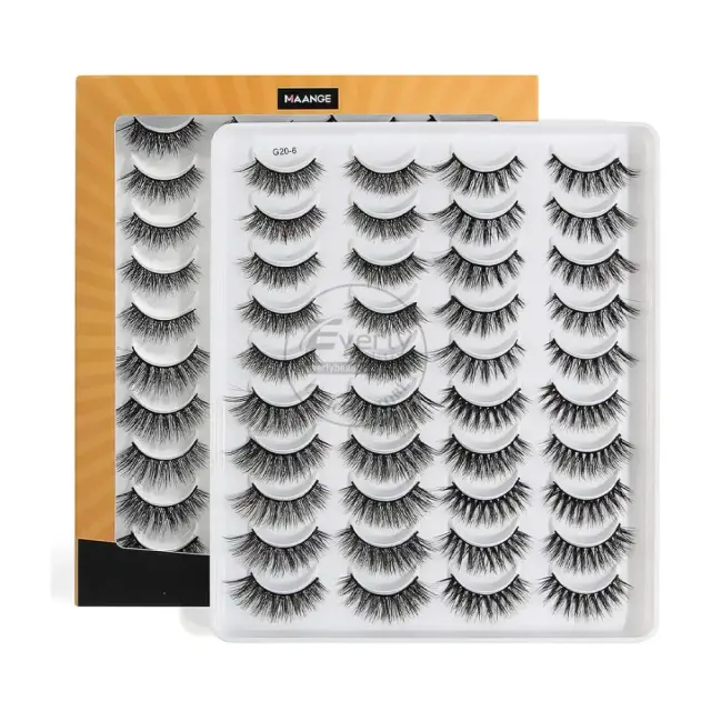MAANGE 20Pair Natural Volume Soft False Eyelashes - G20-6 — Maange