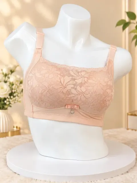 Bangi Premium Floral Lace Full Coverage Wide Strap Support Bra
