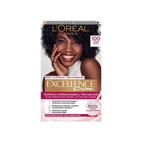 L'Oreal Excellence Creme Triple Care Color - 100 Black — LOREAL beauty product