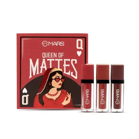 Mars Queen Of Mattes Lipstick Set- 01 Reds And Maroons — MARS lip colour