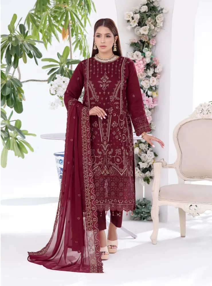 𝙉𝙊𝙍𝘼 𝙡𝙪𝙭𝙪𝙧𝙮 𝙨𝙝𝙞𝙛𝙤𝙤𝙣 – Semi-Stitched Collection - Shopemart 1