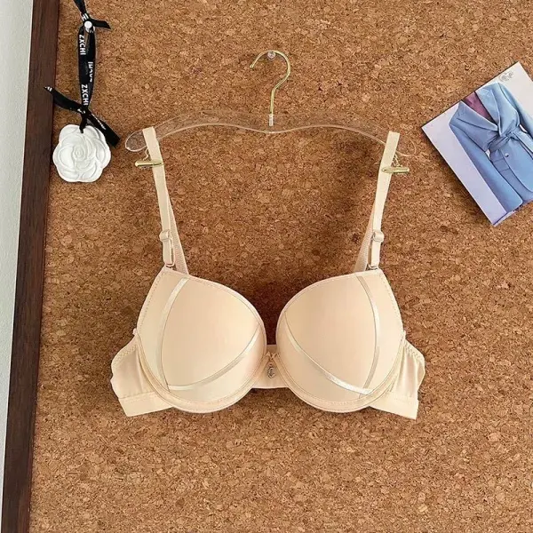 Cream Double Padded Very Elegant Lining Push-Up Bra