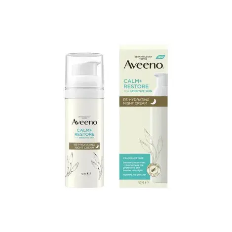 Aveeno Calm + Restore Re-Hydrating Night Cream 50ml — AVEENO night moisturiser