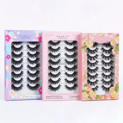 MAANGE MAGEFY 8Pair Natural Length & Curl False Eyelashes - Soft Touch Lightweight — Maange