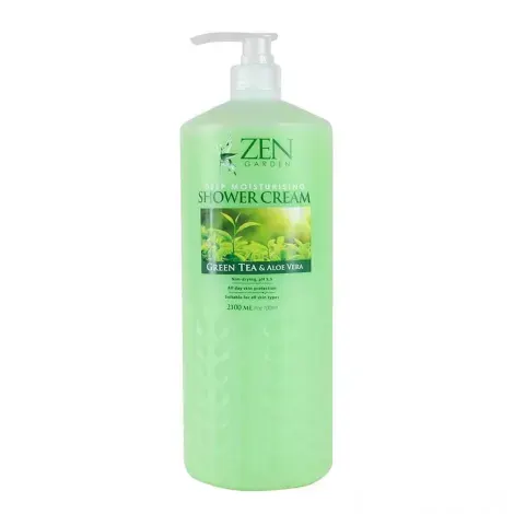 Zen Garden Green Tea & Aloe Vera Shower Cream 2100ml — ZEN GARDEN moisturiser