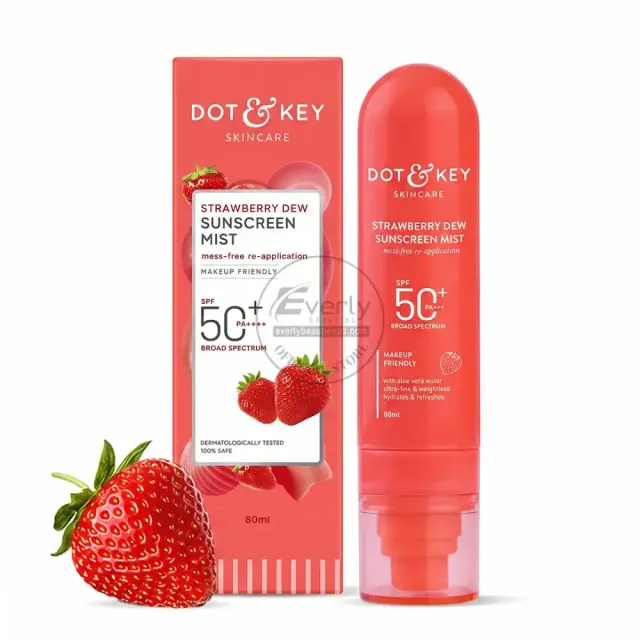 Dot & Key Strawberry Sunscreen Face Mist SPF 50+ PA+++ - 80ml — Dot & Key