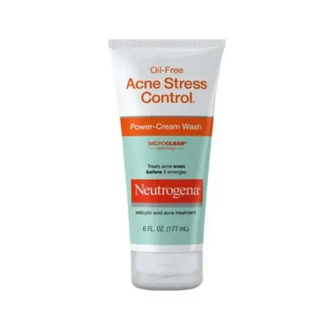 Neutrogena Oil-Free Acne Stress Control Power-Cream Wash 177ml — NEUTROGENA moisturiser