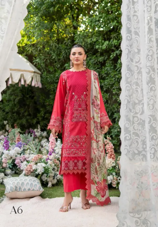 Gulljee Royal Legacy Embroidered Digital Printed Lawn - Shopemart 1