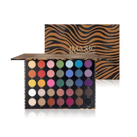 IMAGIC 35-Color Rainbow Zebra Eyeshadow Palette - Matte, Shimmer & Glitter 42g — Imagic