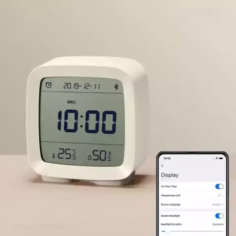 Xiaomi QingPing Bluetooth Alarm Clock Temperature Humidity Sensor — xiaomi