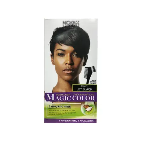 Nicka K Permanent Cream Hair Dye Magic Color - TCW01 Jet Black — NICKA K hair care product