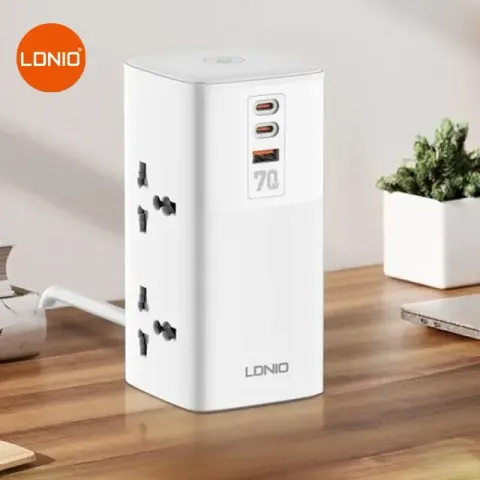 Ldnio SC4383 70W PD Multifunctional Tower Extension Power Socket — LDNIO