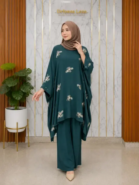 Casual Embroidered Kaftan Set – Premium CEY Fabric - Shopemart