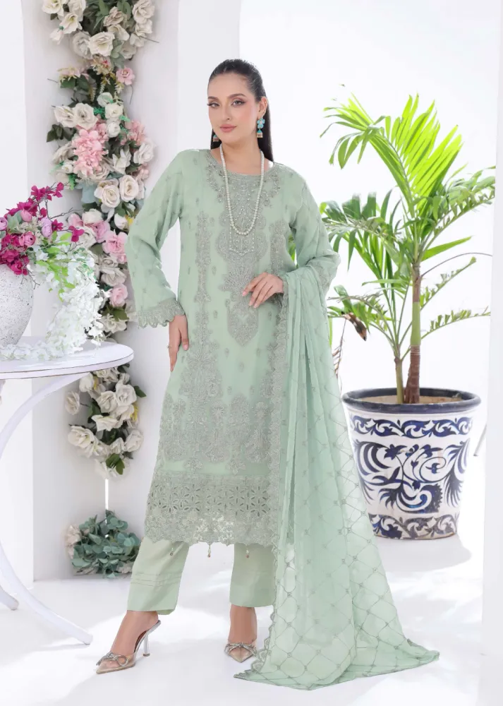 𝙉𝙊𝙍𝘼 𝙡𝙪𝙭𝙪𝙧𝙮 𝙨𝙝𝙞𝙛𝙤𝙤𝙣 – Semi-Stitched Collection - Shopemart 1