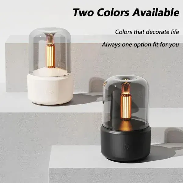 Retro Flame Air Humidifier Ultrasonic Usb Aroma Diffuser