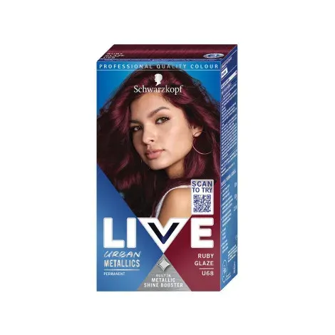 Schwarzkopf Live Urban Metallics Hair Colour - U68 Ruby Glaze — SCHWARZKOPF hair care product