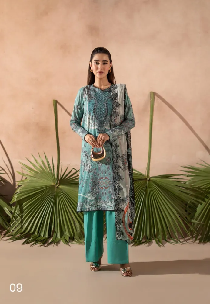 GullJee Rang Pasand Embroidery Lawn - Shopemart 1