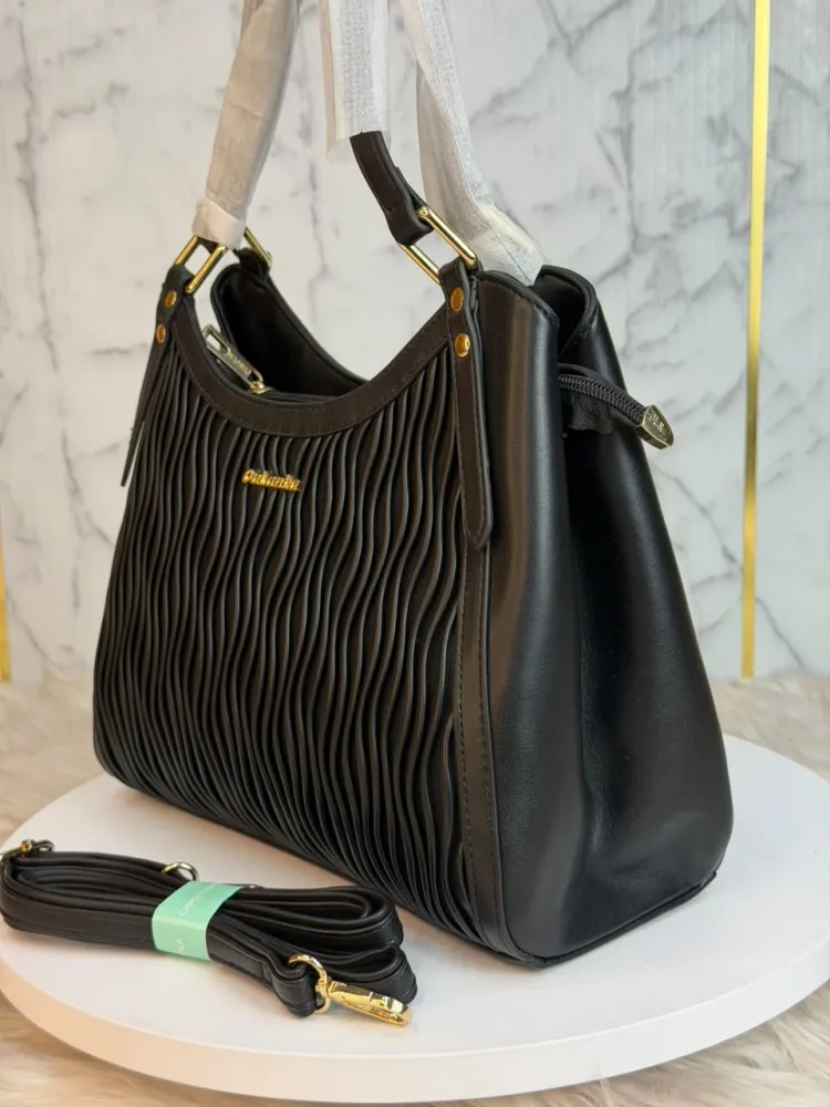 Premium Textured PU Leather Women's Shoulder & Crossbody Handbag - Shopemart 1