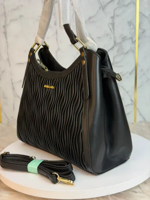 Premium Textured PU Leather Women's Shoulder & Crossbody Handbag - Shopemart 1