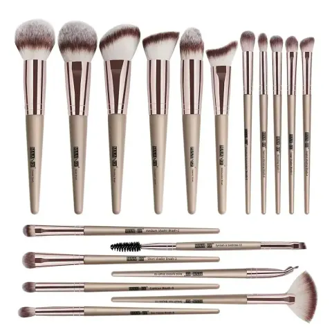 MAANGE 18pcs Professional Face & Eye Makeup Brush Set - Rose Gold — Maange