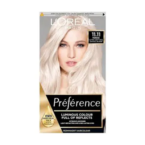 Loreal Hair Color Preference 11.11 Ultra Light Cool Crystal Blonde — LOREAL hair care product