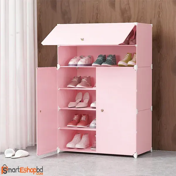 6 Layer Portable Plastic Shoes Rack
