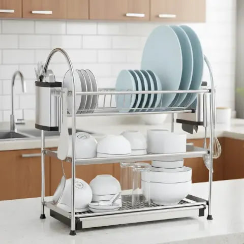 3 Layer Kitchen Dish Rack