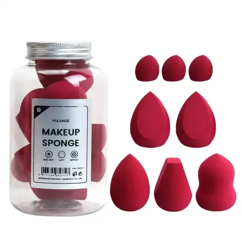 MAANGE 8pcs Makeup Sponge Jar - Red — Maange