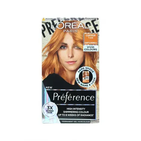 L'Oreal Perference Les Vivids High Intensity Shimmering Colour - 7.432 Copper — LOREAL hair care product